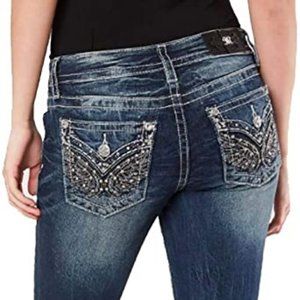 NWT Miss Me Wing Embellished Midrise Bootcut Jeans